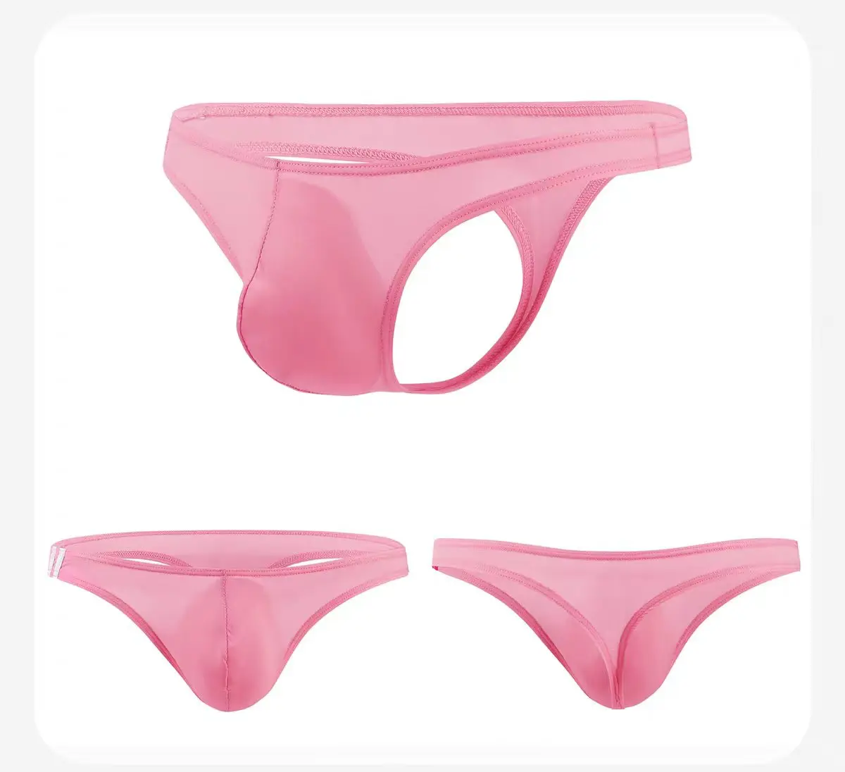 Mens Sexy Underwear Seamless Briefs Ice Silk Male Underwear calzoncillos hombre Translucent Bikini Panties