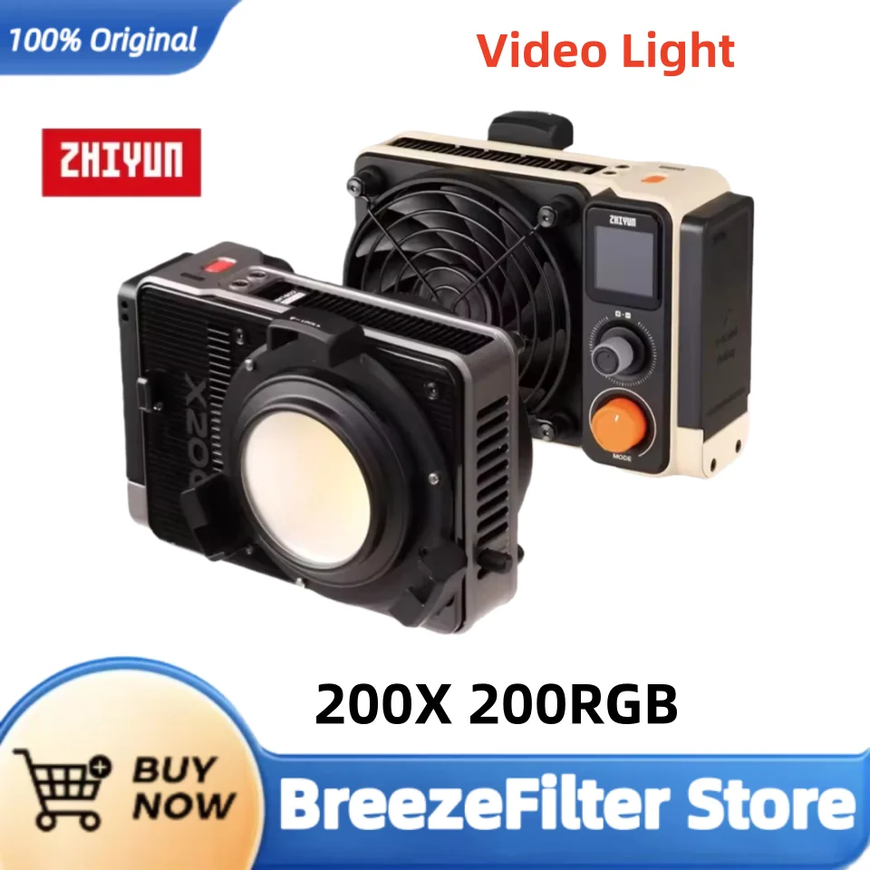 ZHIYUN MOLUS X200 RGB X200 Bi-color 200W COB LED Video Light Bowens Mount APP Control for Vlog Live Stream Outdoor Shooting
