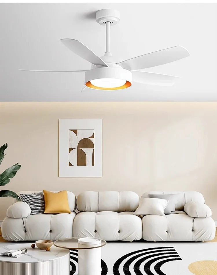 42/52 Inch Restaurant Fan 5 ABS Blades Pure Copper DC Motor Ceiling Fan with LED Light Support Remote Control