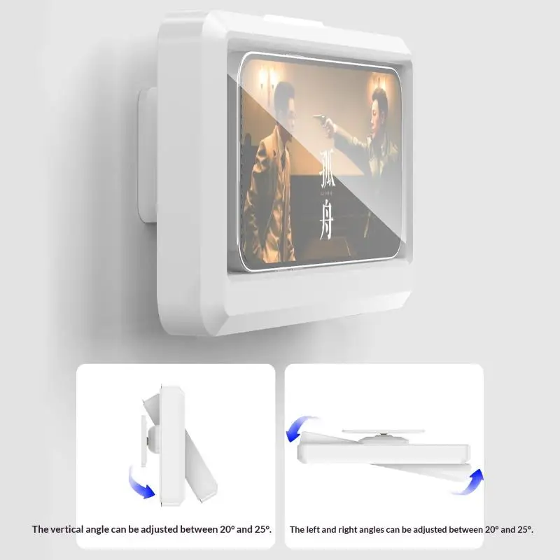 ☭Waterproof houder 360° draaibaar voor badkamer, thuis, wandhouder, zelfklevende houder voor touchscreen-telefoon_voghion.com