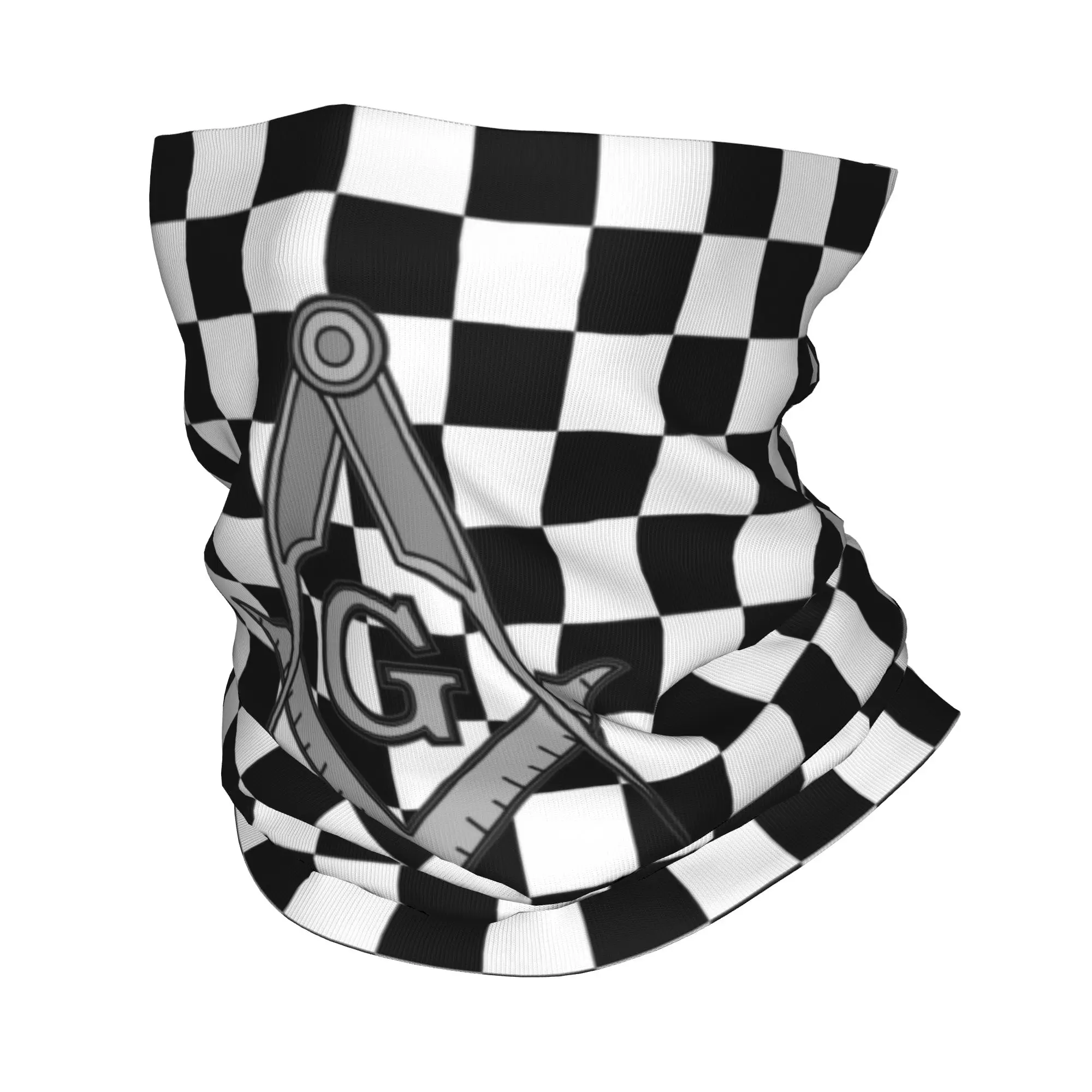 مخصص الماسوني مربع والبوصلة الماسونية باندانا الرقبة أدفأ النساء الرجال الشتاء التزلج وشاح أنبوبي الجراب ميسون واقي الوجه #1