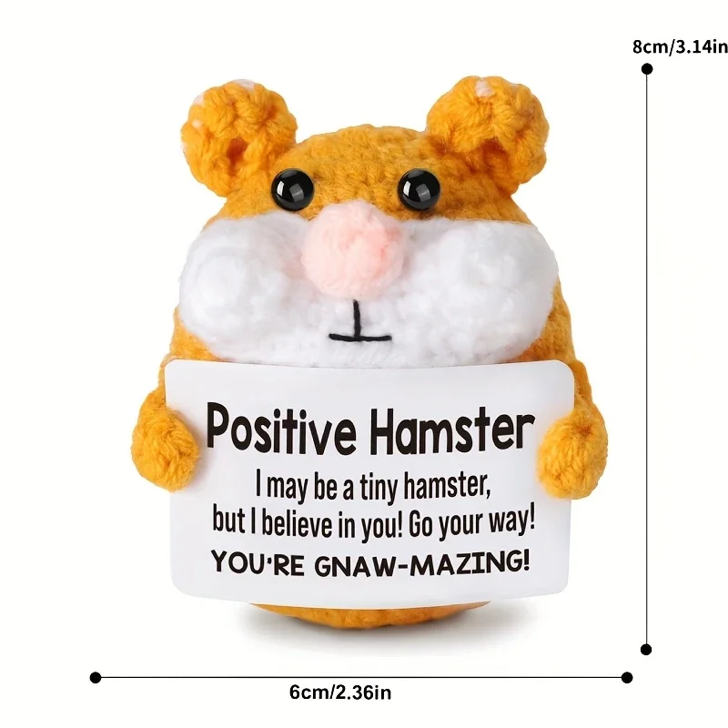 Funny Crochet Positive Energy Dolls Cute Mini Knitted Potatoes Handwoven Figurine Crafts Gifts