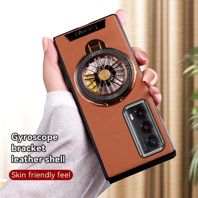 

Leather Bracket All Inclusive Shell for Honor Magic VS2 VS Back Cover Shockproof Soft Protection Cover Phone Case with Rotating