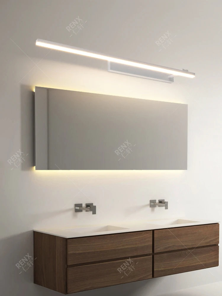 

Mirror front light bathroom modern minimalist bathroom LED mirror cabinet dedicated without punching