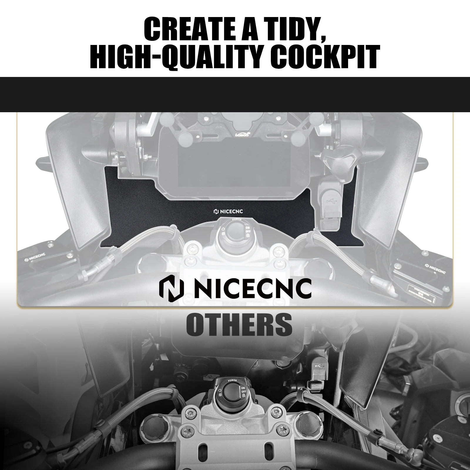 

NICECNC Дефлектор-отражатель для мотоциклетного кокпита (обтекателя) для BMW R1250GS 2018-2023, 2022, 2021, 2020, 2019 и BMW R1200GS 2016-2018