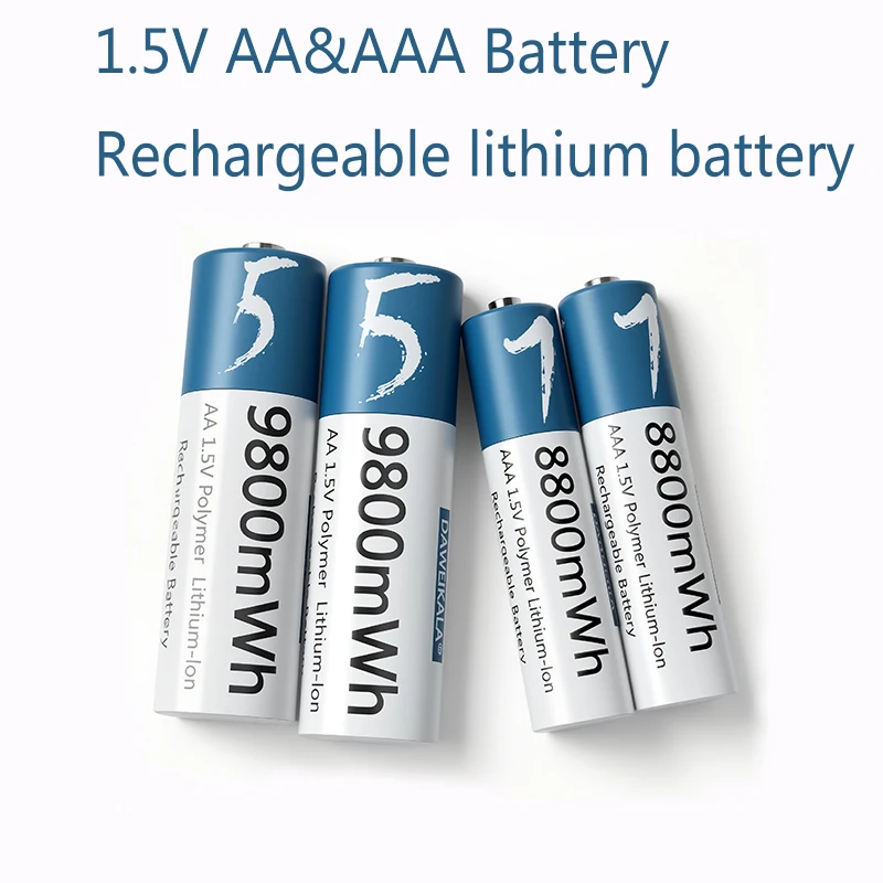 

1.5V Rechargeable Lithium AA AAA Battery multi-cycle for remote control mouse small fan Electric toy