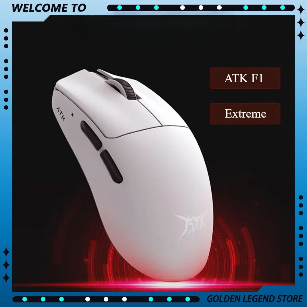 ATK Blazing Sky F1 Extreme Gamer Mouse PAW3950 Sensor FPS Wireless F1 Double 8K Mouse Low Delay Lightweight Customized Pc Gifts