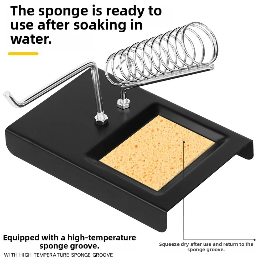High Temperature Resistance Screw Fixing Metal Soldering Iron Stand C Type Multi Functional Holder With High Temperature