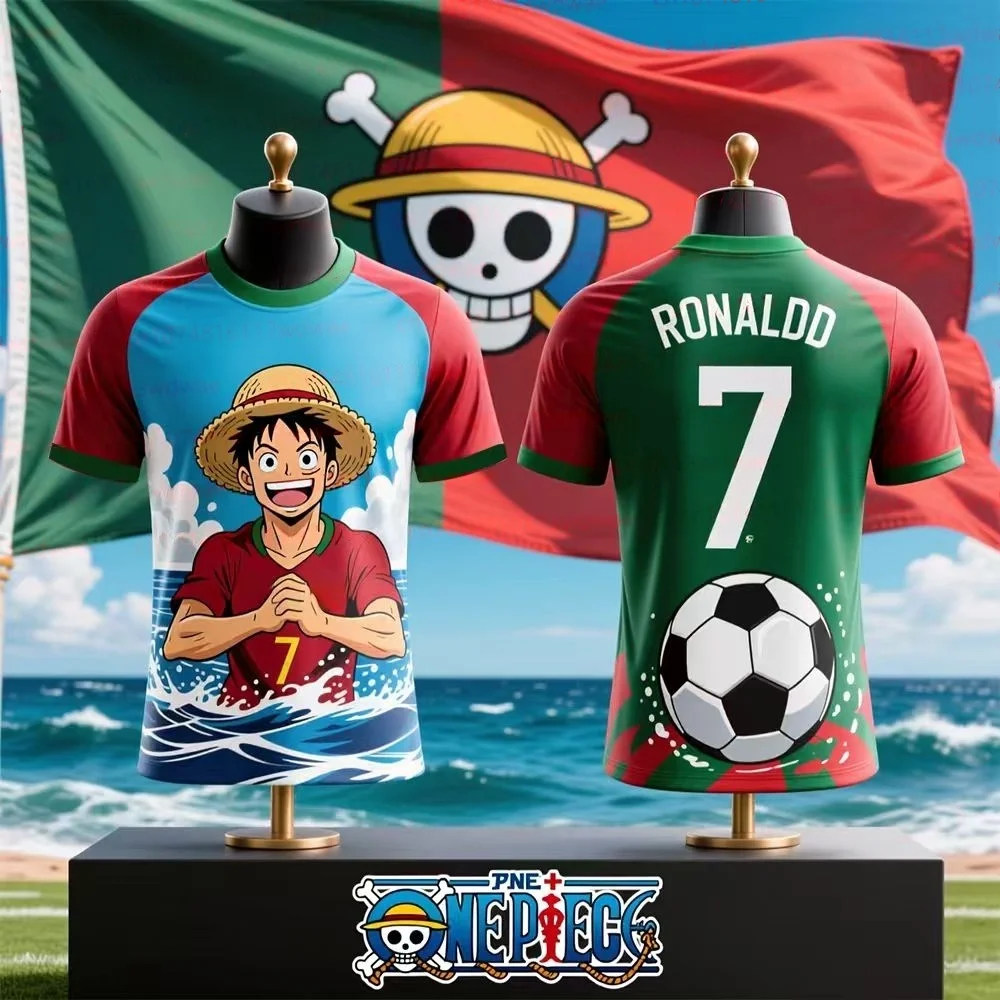 Bandai 2026 Summer Football Suit Portugal Football Suit Special Edition Sports Breathable Loose Speed Drying Family Matching