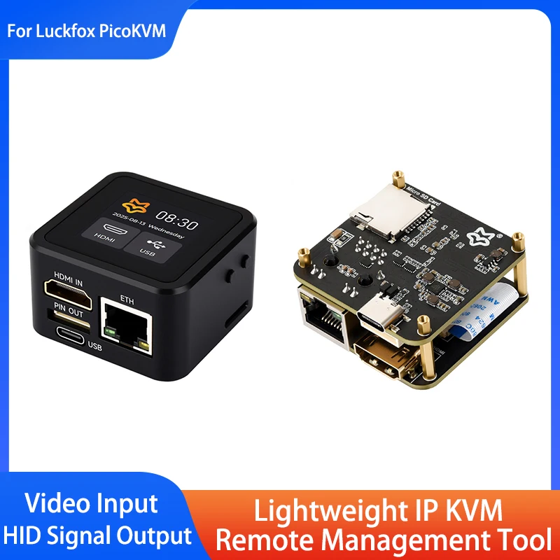 

Luckfox PicoKVM Lightweight IP KVM Remote Management Tool HDMI-compatible Video Input And HID Signal Output For Device Control