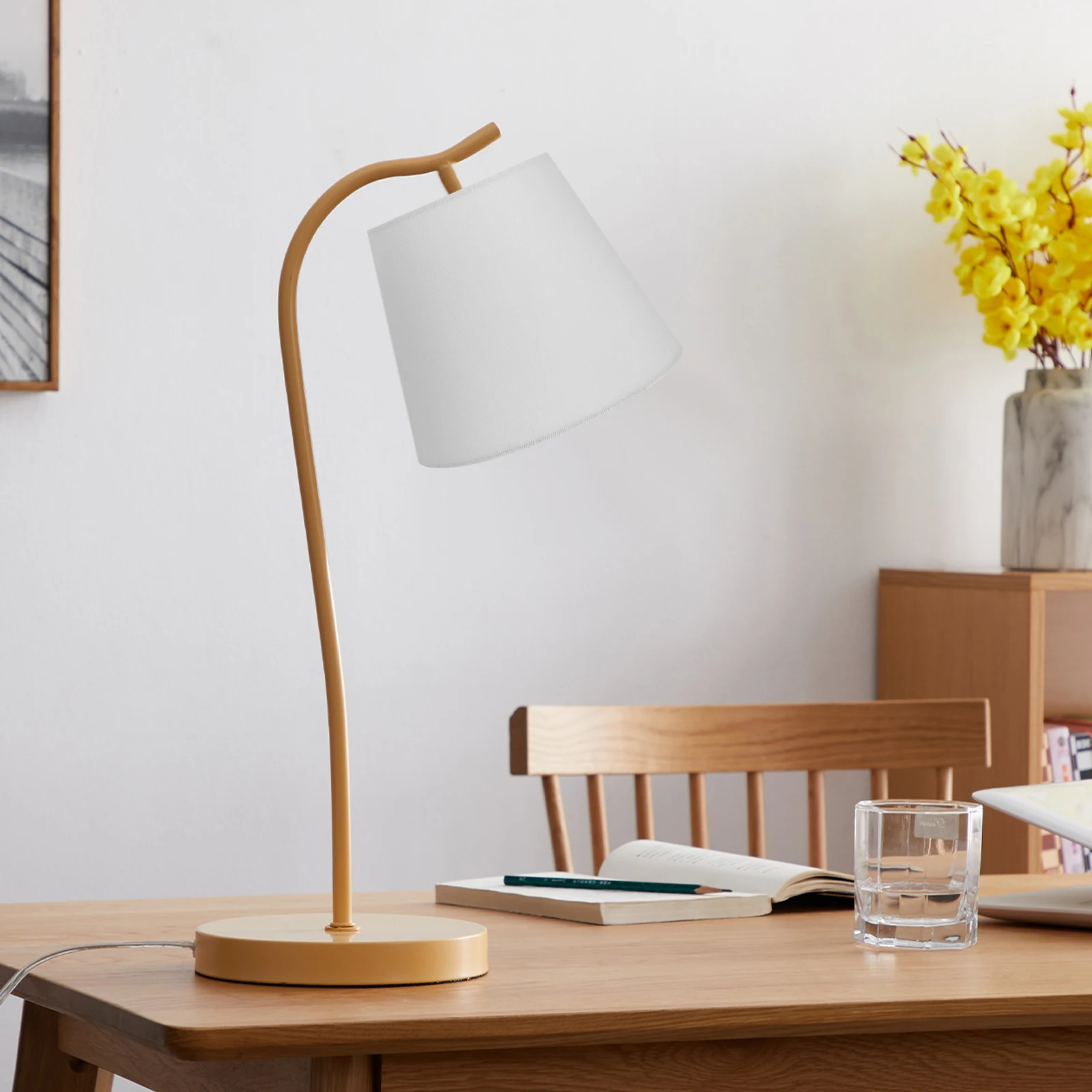 

Barrel Lamp Shade Vintage Small Size E14 Socket Bedroom Desk Lamp Cover Cloth Drum Lampshades for Living Room Indoor