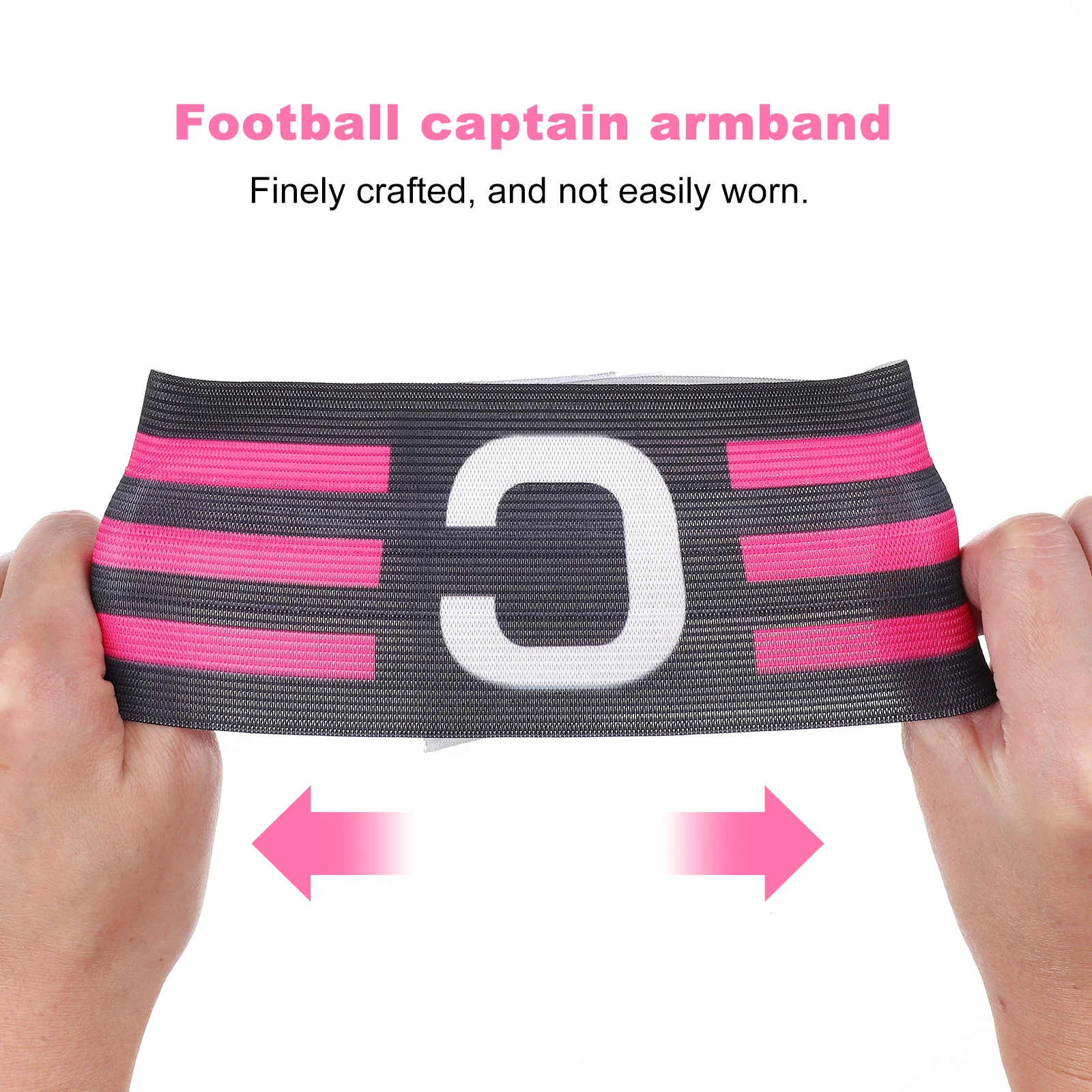 

2 pcs Captain Soccer Captain Armbands Breathable Anti-Slip Durable Sports Leader Armband For Football Basketball Volleyball