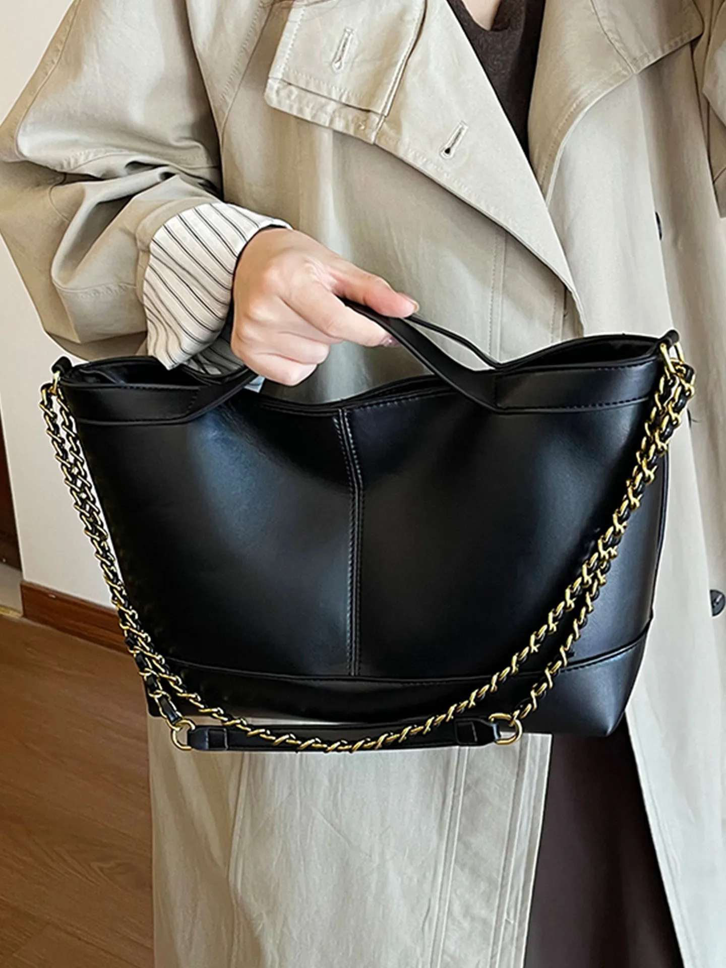 

Сумки на плечо с цепочками большой емкости, женские темпераментные модные сумки-мессенджеры с леопардовым принтом, осень 2022, офисные женские сумки