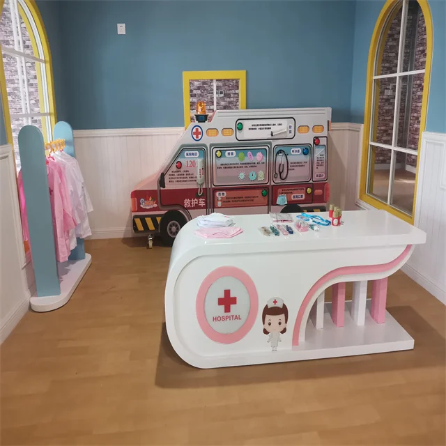 놀이공원 실내외 어린이 놀이터 나무 병원 테마 키즈 역할놀이집