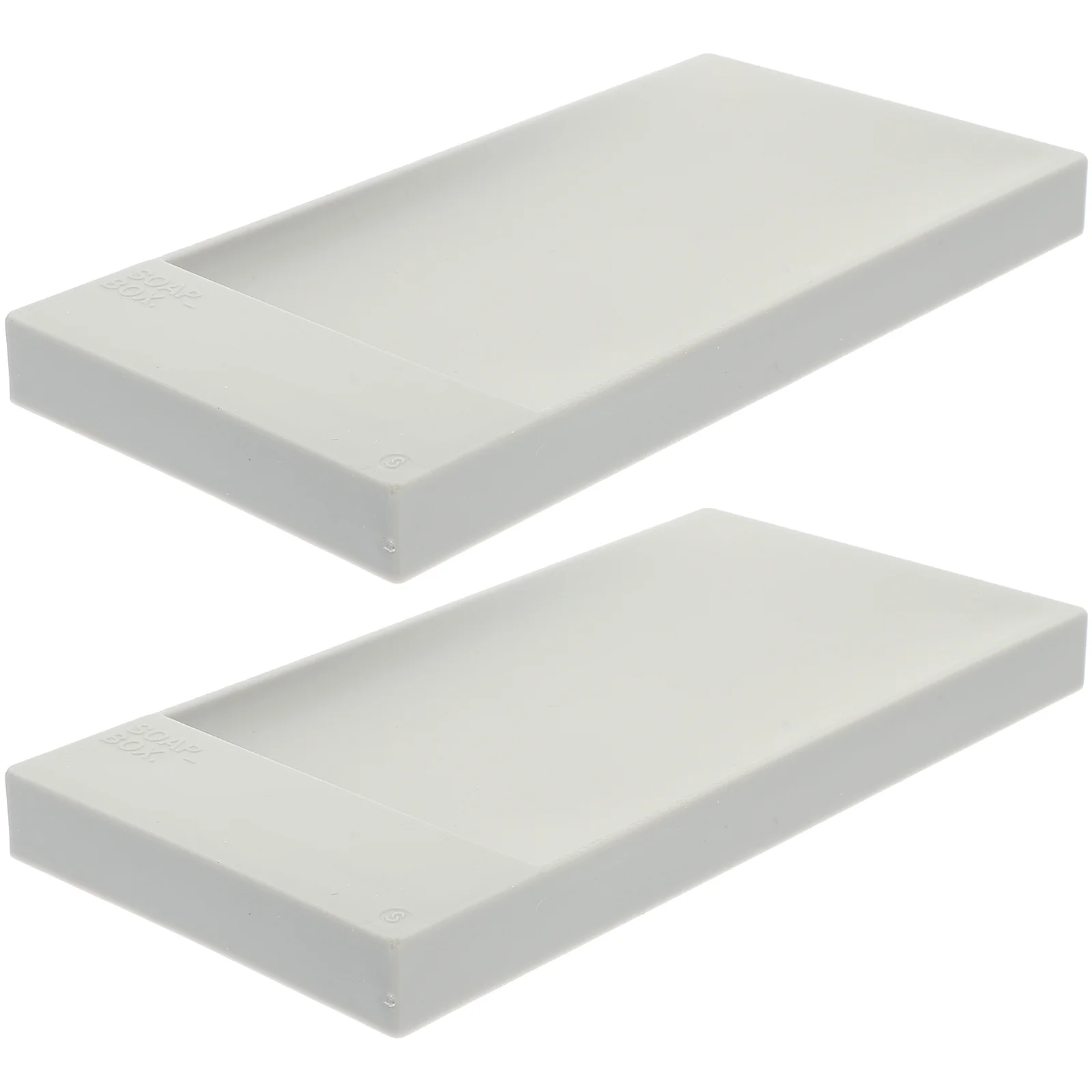 

2Pcs Soap Dish Self Draining Bar Holder for Bathroom Kitchen Sink Countertop Tpr Wear-Resistant Modern Household Soap Tray
