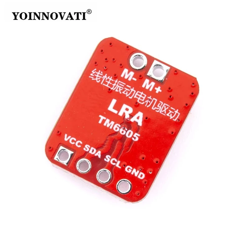 TM6605 High-Performance LRA Haptic Driver Board with Auto Resonance Tracking, I2C, 2-5V Linear Vibration Motor Driver Module