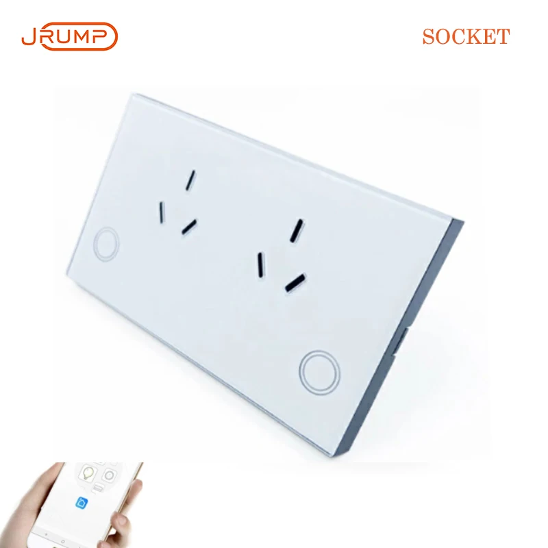 

Australian standard smart socket, support dual power socket touch buttons Work with Alexa Echo Google Home