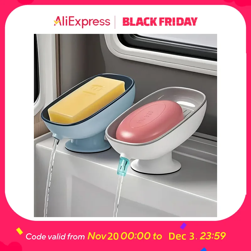 

Wall-Mount Suction Cup Soap Holder - Drip-Free Dish, No Drill Adhesive, Waterproof Easy Clean, Home Bathroom Essential