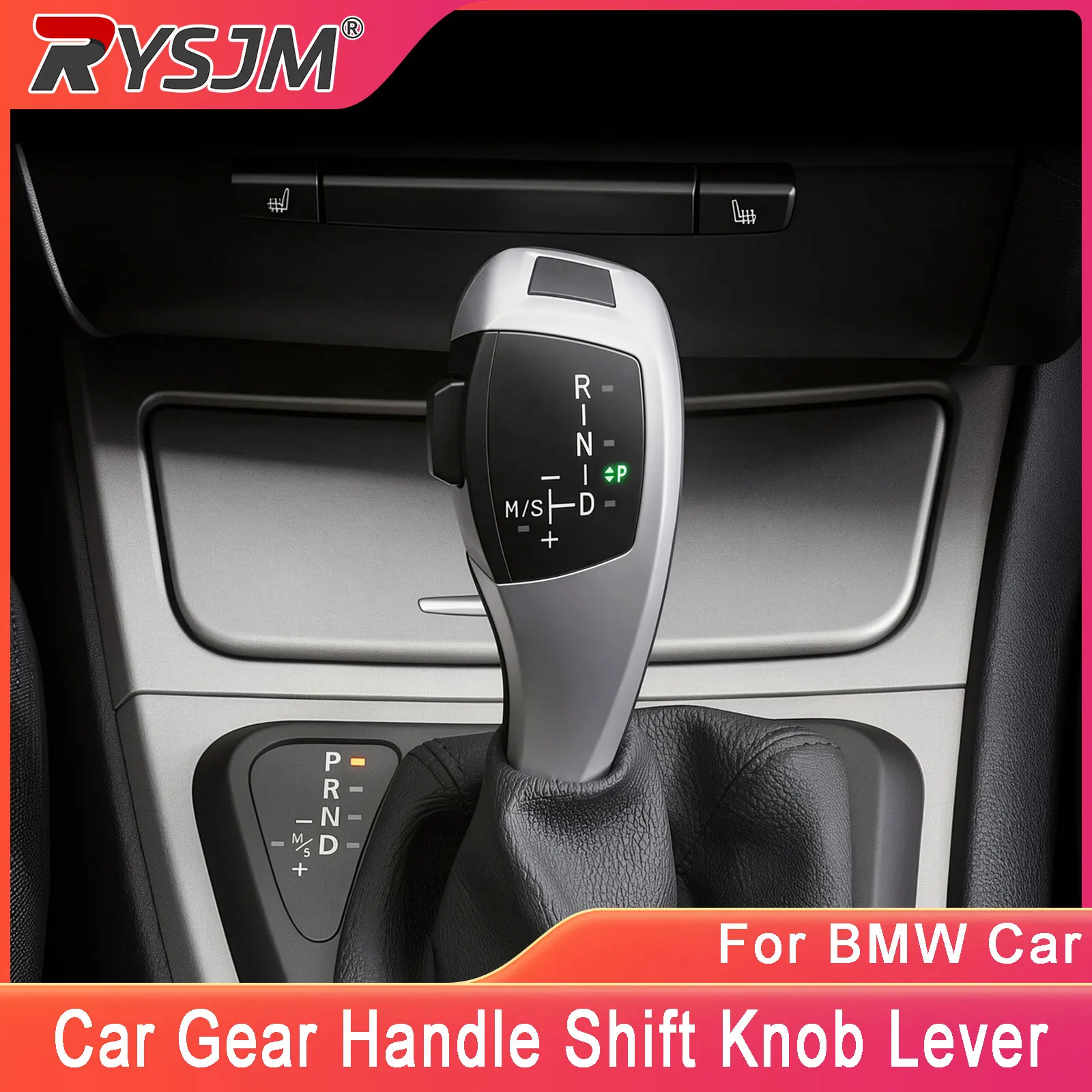 Car Gear Handle Shift Knob Lever For BMW 1 3 Series E46 E60 E61 E81 E82 E87 E88 E90 E91 E92 E93 X1 Z4 E84 E89