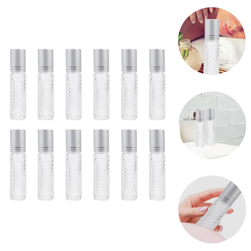 

12Pcs Empty Essential Oil Roller Bottle Set Glass Roll-on Bottles Uv Resistant Leakproof Caps Perfect for Traveling Face Body