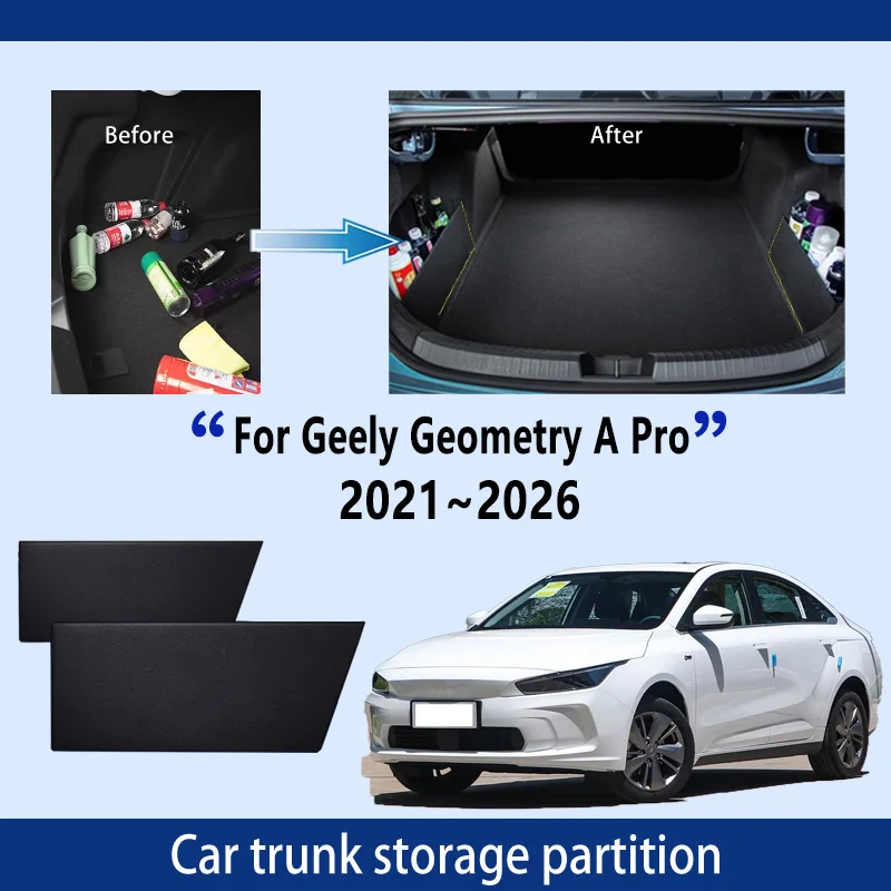 

Автомобильные аксессуары для Geely Geometry A Pro 2021 ~ 2026, перегородка для хранения багажника, многофункциональный органайзер для салона автомобиля