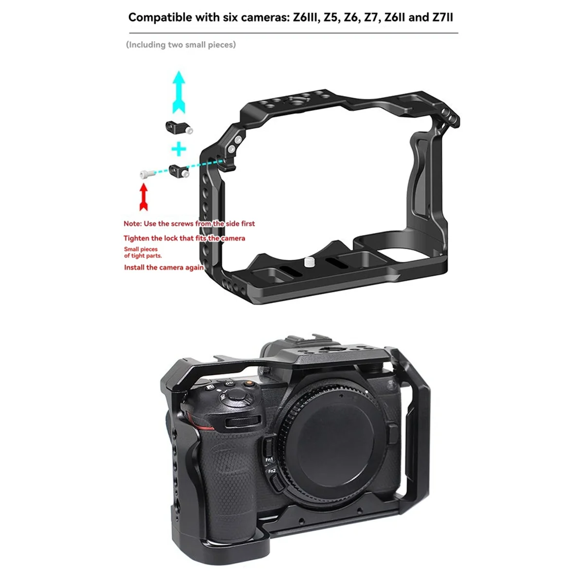 

Клетка для камеры Popular_DSLR для установки Nikon Z6III/Z5/Z6/Z7/Z6II/Z7II