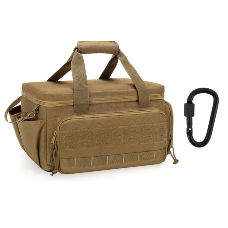 

Heavy duty large capacity tool kit handbag, multiple pockets, 14.4x8.5x8.1 inches, with mountain buckle (tool not included)
