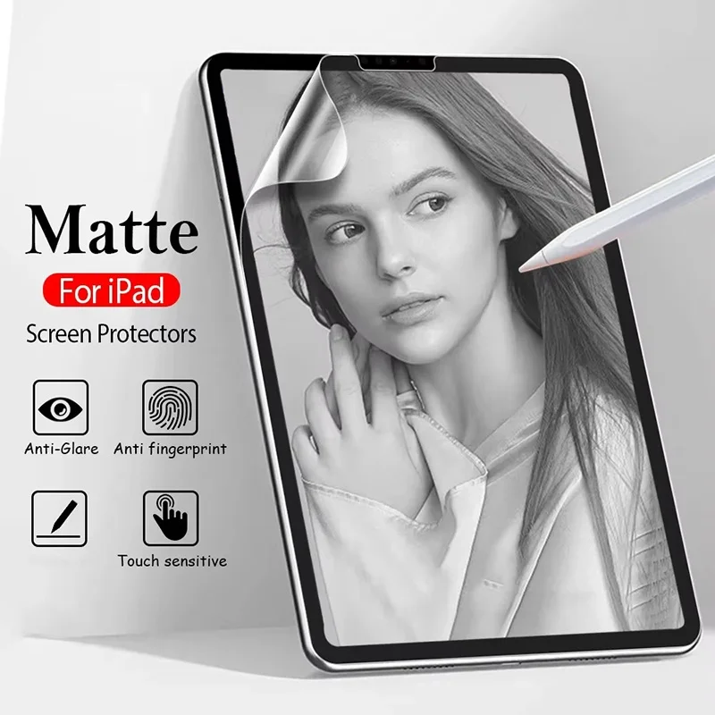 

Paper Feel Screen Film Smooth Writing Anti Fingerprint Matte For iPad Pro 12.9 2022 2021 2020 2018 2017 2015 Tablet Accessories
