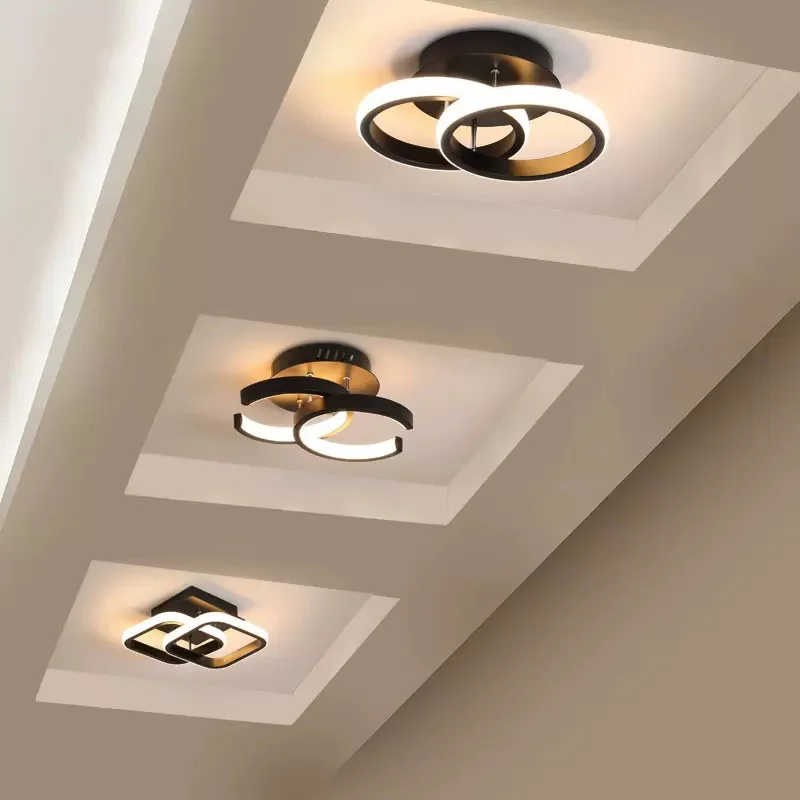 

3 Color Temperature LED Ceiling Lamp Multiple Styles Choose Bedroom Living Room Indoor Corridor Lights Balcony Light