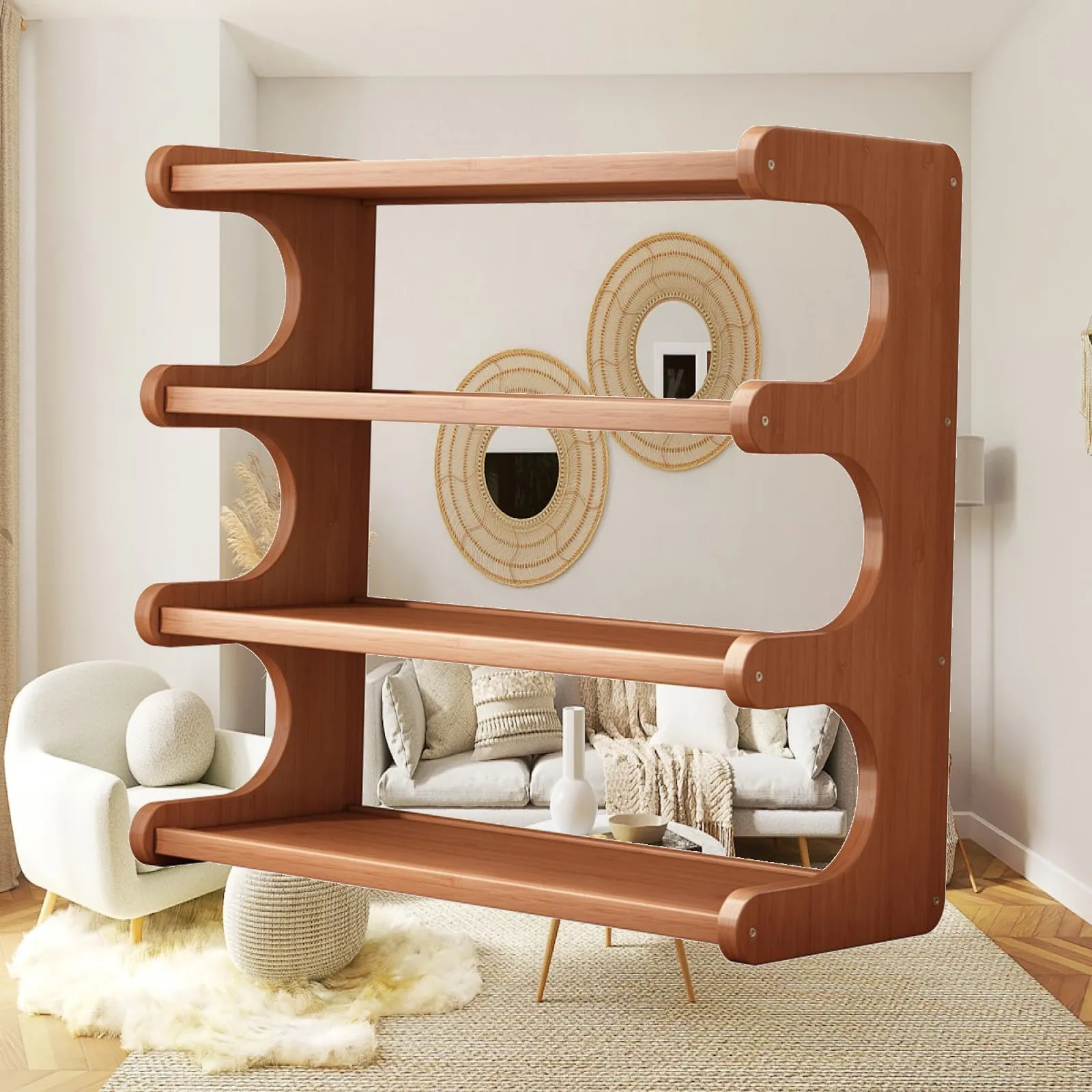 Storage Rack Desktop Organizer Cosmetics Storage Rack Decoration Rustic Desk