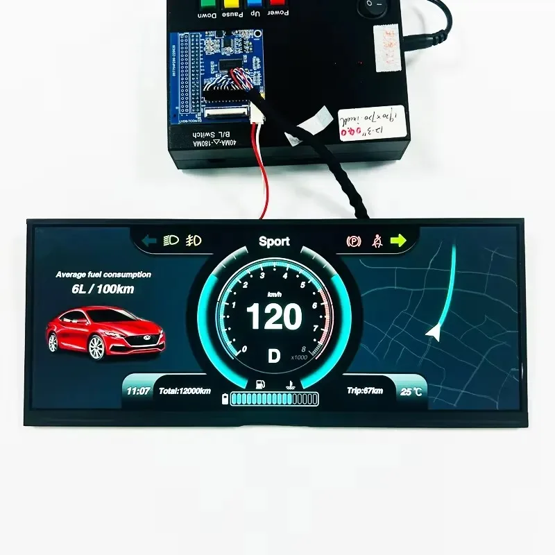 Hot Sale high brightness 1000nits 12.3 inch 1920*720 car LCD touch panel automotive LCD module
