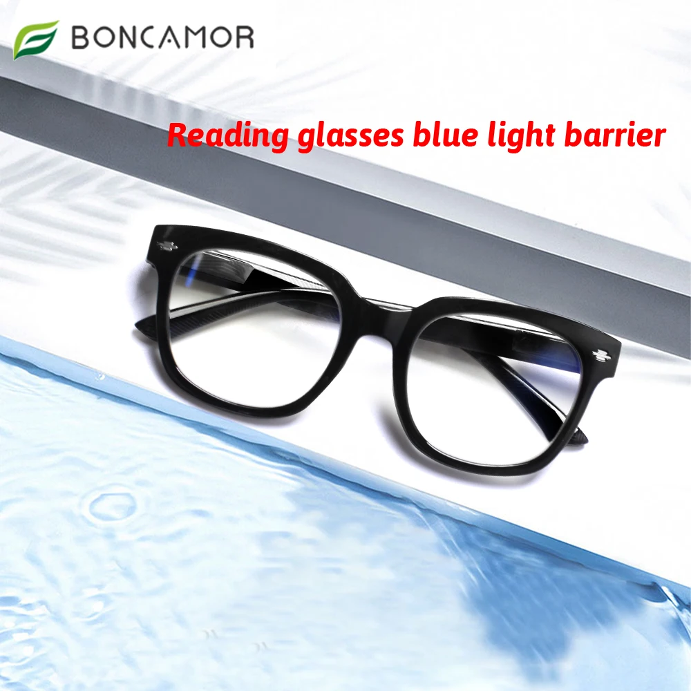 

Boncamor UV Blocking Blue Light Lens Reading GlassesComputer Games Reader Womens Mens +1.0 to 4.0