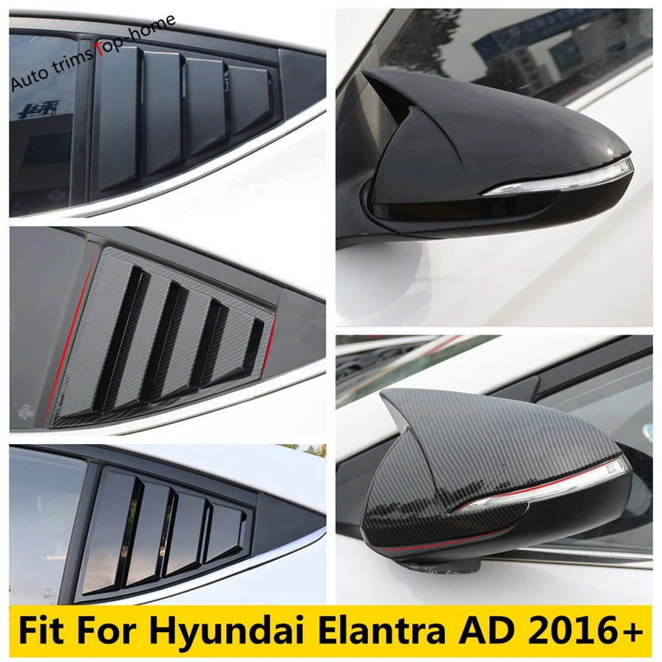 

ABS Rearview Mirror Cap Car Rear Louver Window Side Shutter Cover Trim Sticker Vent Scoop Fit For Hyundai Elantra AD 2016 - 2020