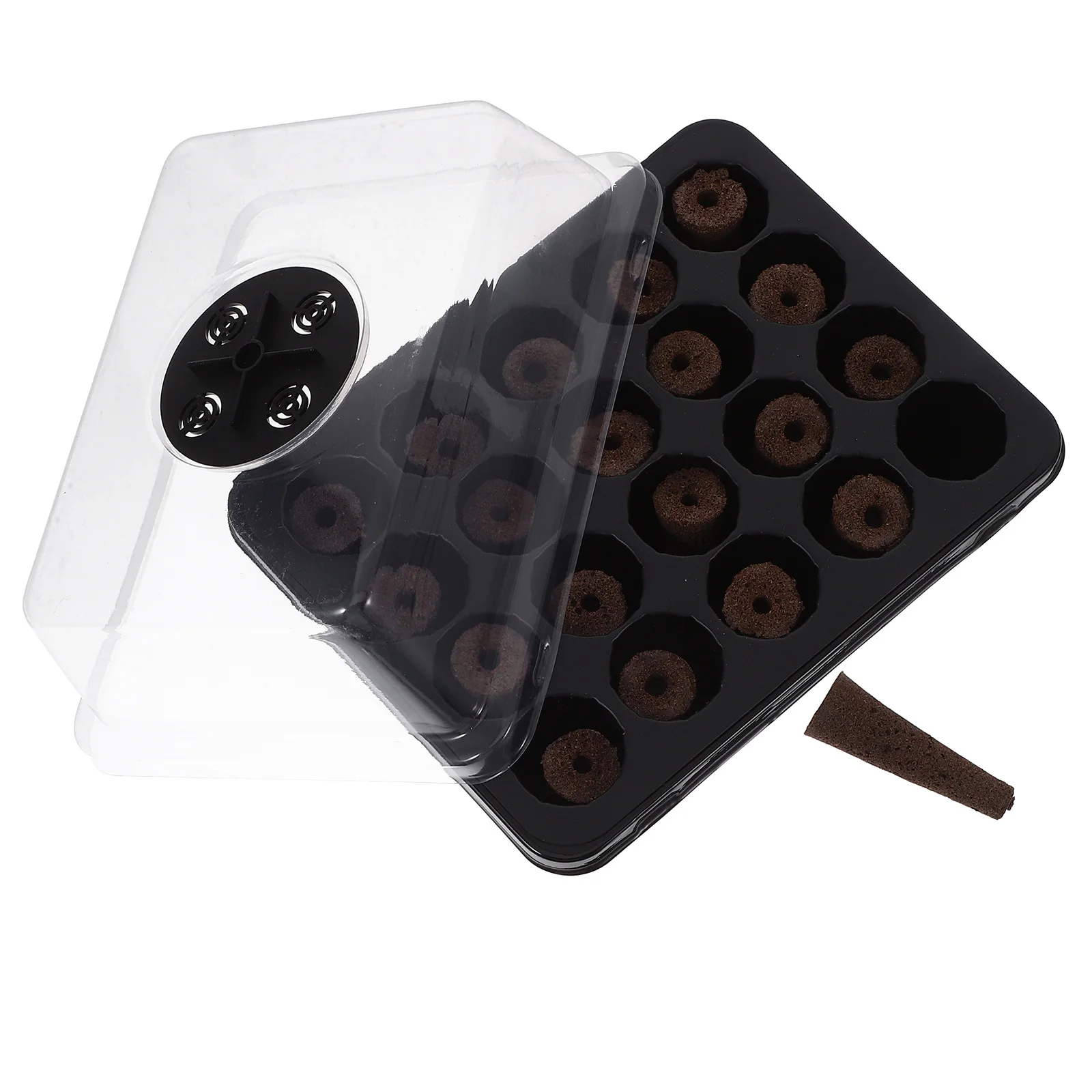 

1 Tray Nursery Planter 20-Holes Germination Box Plastic Seedling Tray Small Propagator Garden Plant Growing