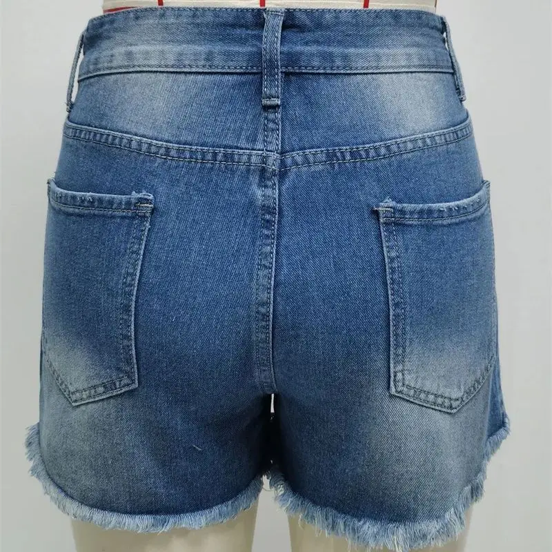 Gescheurde Jeans Vintage Hoge Taille Denim Shorts Voor Dames In Retro-Stijl Gescheurde Slim-Fit Zomer Mini-Shorts Voor Dames Met Hoge Taille