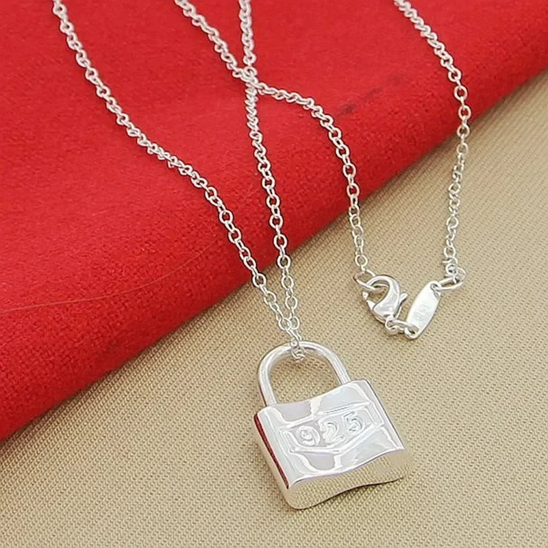 Hot Sale 925 Sterling Silver Pendant Necklace for Women Christmas Valentine's Day Fashion Jewelry Fashion Party Gift Wholesale