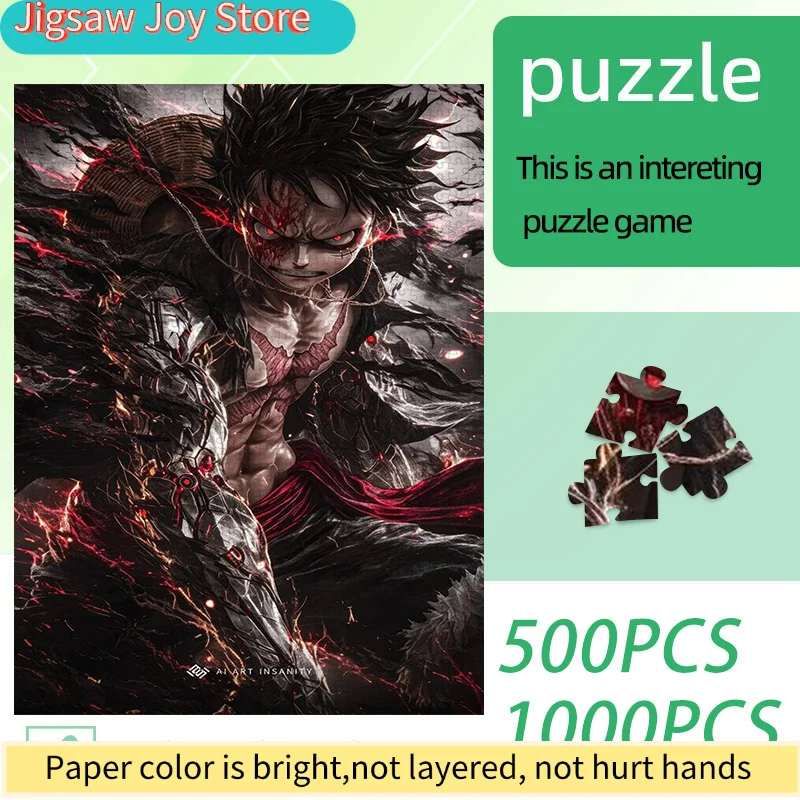 

Paper Jigsaw Puzzle, Puzzle, Exquisite Puzzle, Adult Puzzle (Luffy in His Fourth Gear Battle Form from a Popular Anime) Made