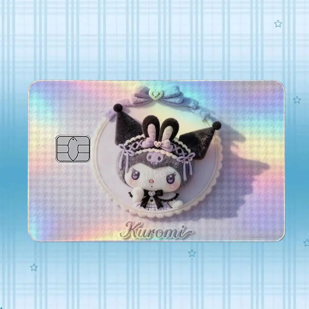 K-Kuromi Laser-Hologramm-Karten-Skin-Aufkleber für Kredit- und Debitkarten – 4 Stück/Set, wasserfester, kratzfester Schutz – Detail 17