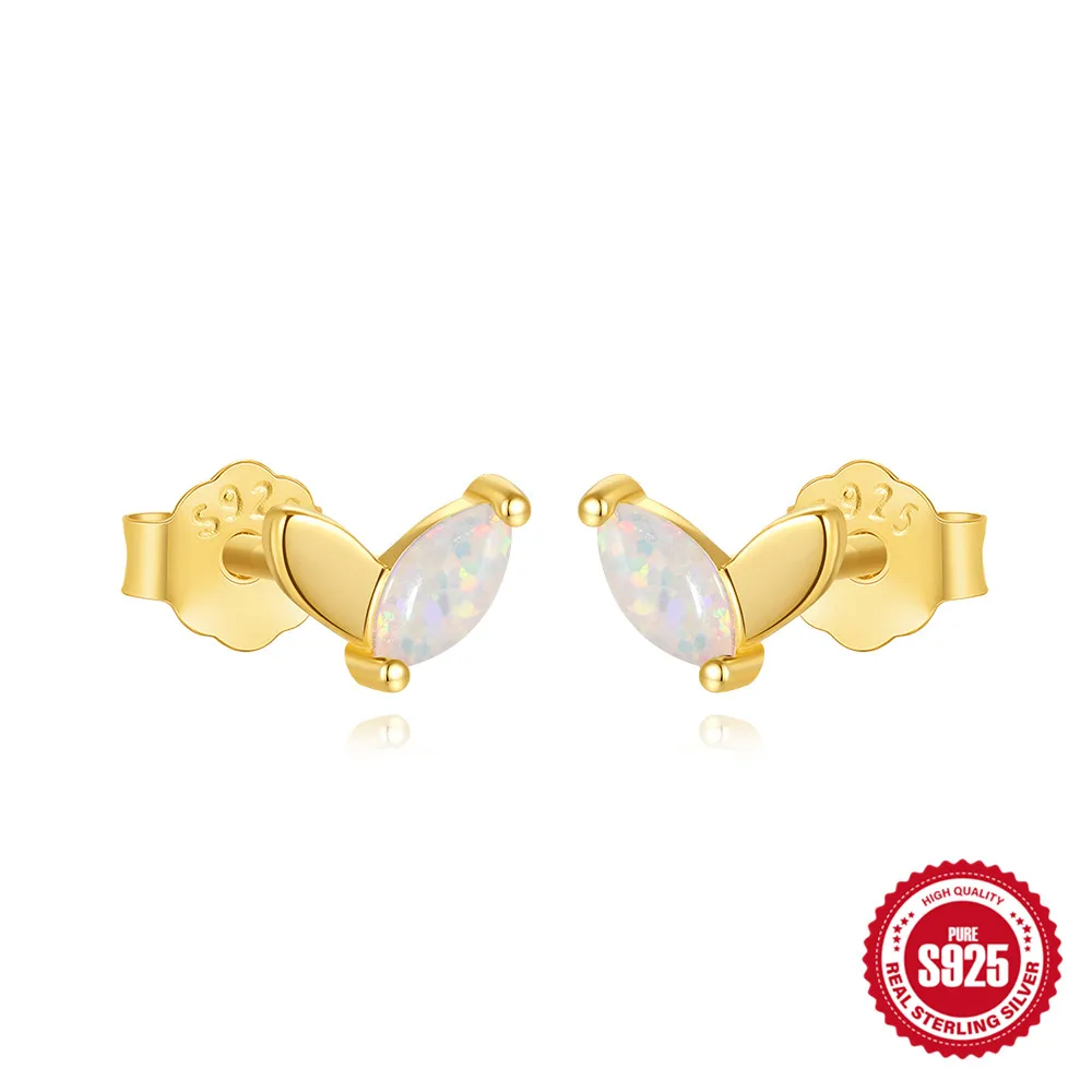 

Серьги-гвоздики CANNER из стерлингового серебра 925 пробы с дизайном листьев для женщин, 9 К/14 К/18 К/24 К, ювелирные изделия, подарки, VIP-ССЫЛКА