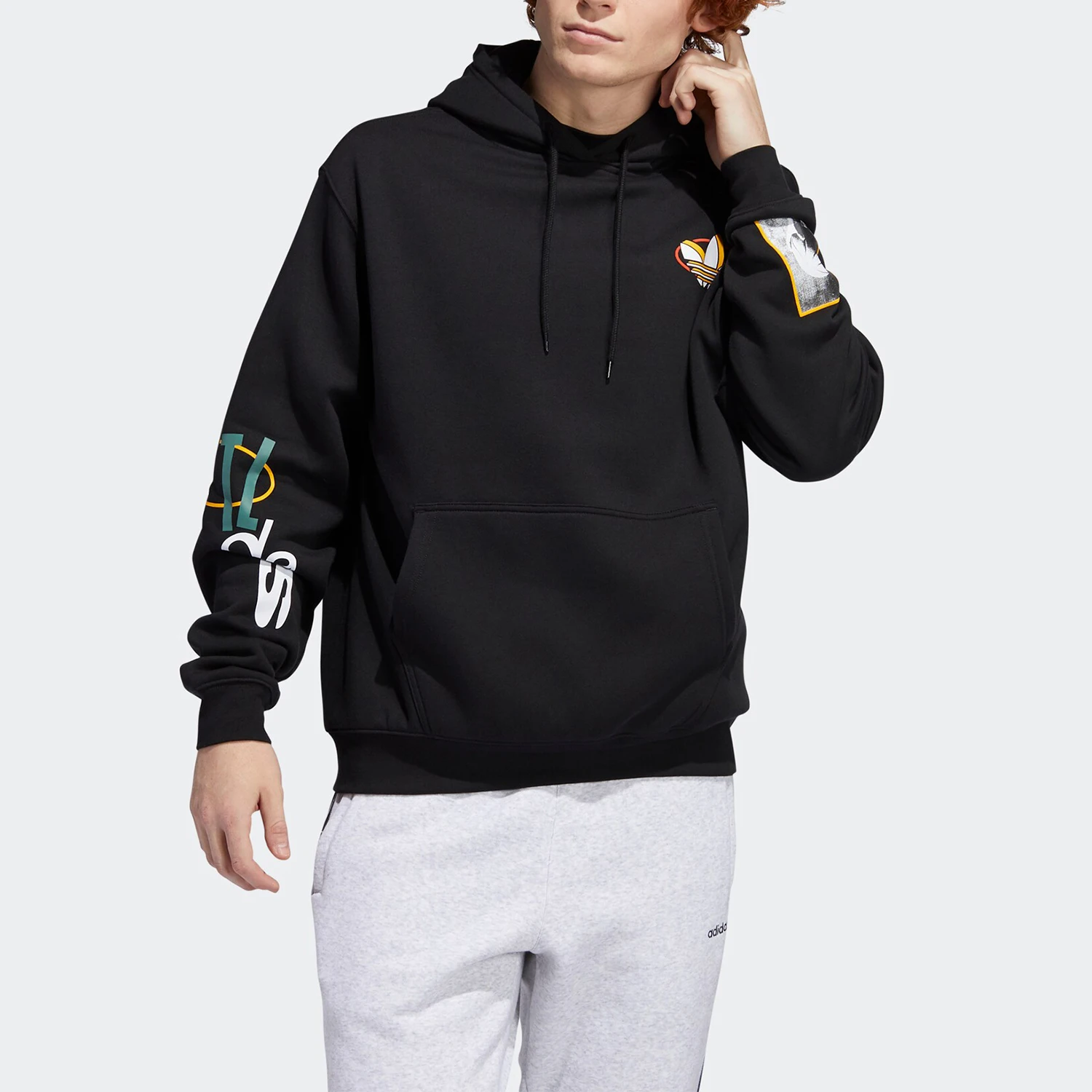 

Adidas Genuine Superstar Мужская повседневная дышащая спортивная одежда с капюшоном и принтом GD2144