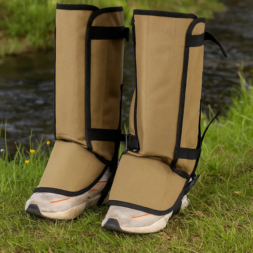 

Adjustable Design Outdoor Hiking Gaiters Thick Material Breathable Anti-scratch Knee Pads Waterproof Snowproof
