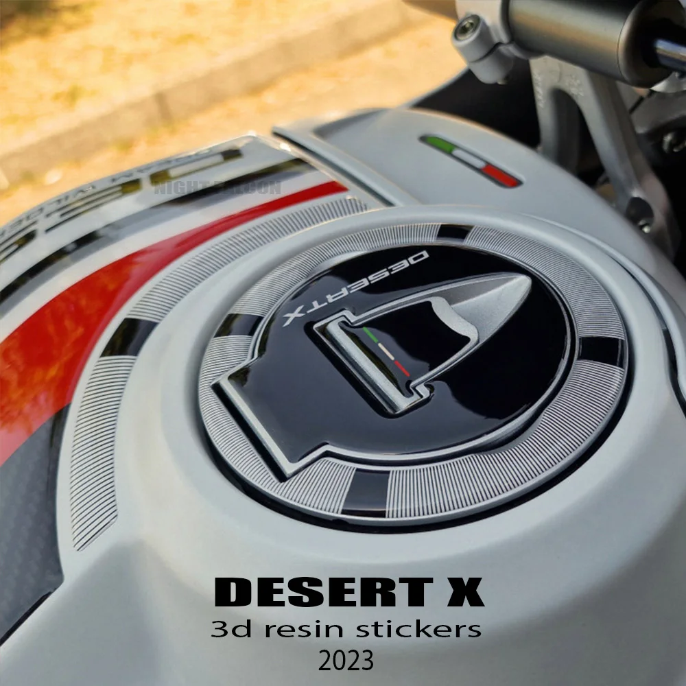 2023 DesertX Accessories Motorcycle 3D Gel Epoxy Resin Sticker Tank Pad Protection Kit For Ducati DesertX Desert X 2022 2023