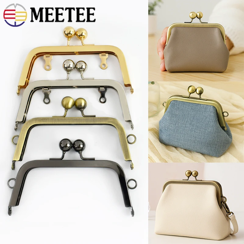 

1/2/3Pcs 14cm Square Metal Handle Purse Frames Kiss Clasp for Women Handbag Handles DIY Sewing Brackets Hardware Accessories