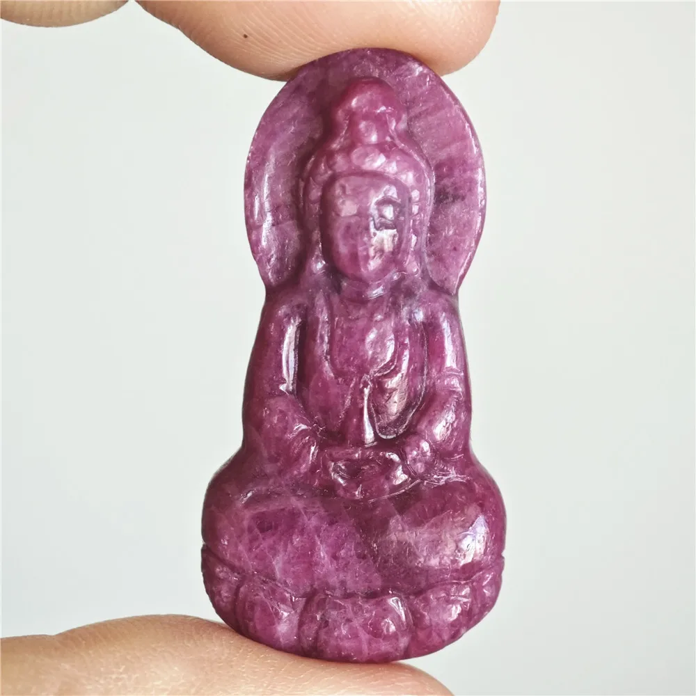 الطبيعية الأحمر روبي قلادة قلادة قوانيين النساء الرجال الخرز بوذا الأحجار الكريمة روبي هبط روبي قلادة مجوهرات AAAAAA