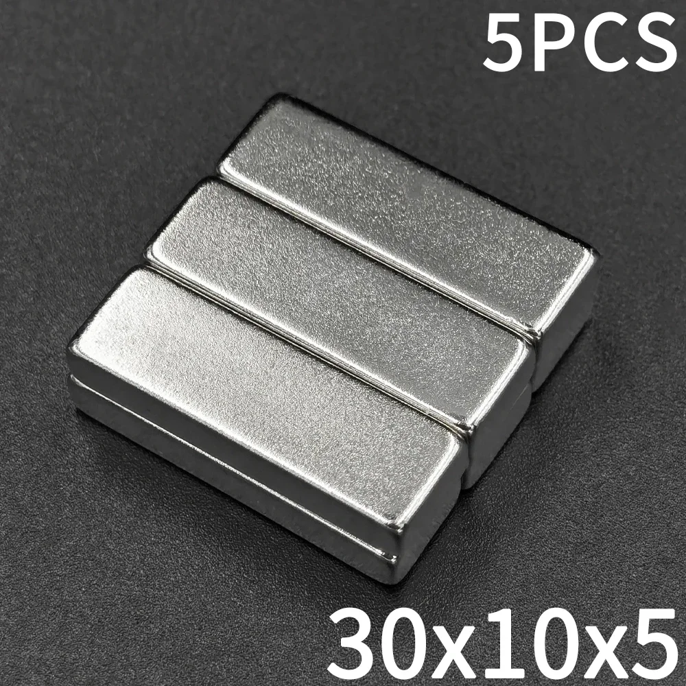 5/10 Pcs 30x10x5 Magnet 30mm X 10mm X 5mm Block Super Powerful Strong Permanent Magnetic for Fridge, DIY, Building, Scientific