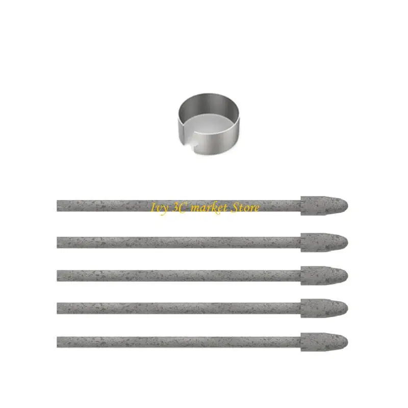 

D7YC 5/10pcs PW517 PW110 Felt Writing Nibs With Carrying Clip Natural Line Management