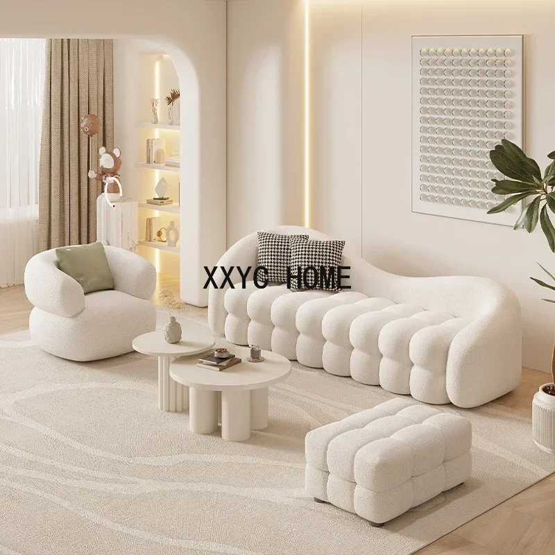 

Уютный современный диван-кресло, мягкий скандинавский простой белый плюшевый диван для чтения, диван Love Seat, дизайнерская мебель Divani Da Soggiorno, диван