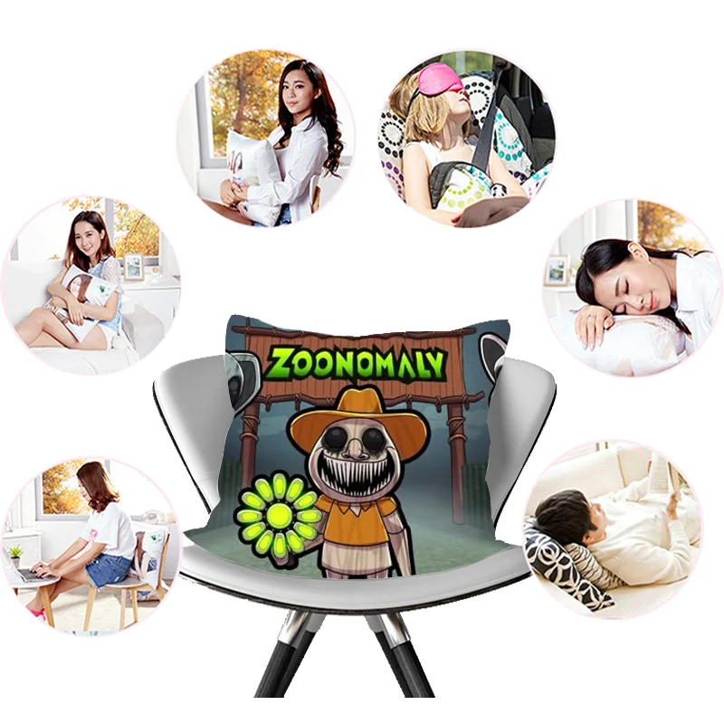 Zoonomaly Pillowcases Cartoon Anime Figures Single-sided Cushion Covers Pillowslips Decorative Cushions Sofa Ornaments Gifts