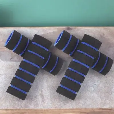 

4pcs Sponge Kayak Paddle Grips Non Slip Durable Handlebar Covers Easy Install Black Canoe Accessories Handle Ends For Camping