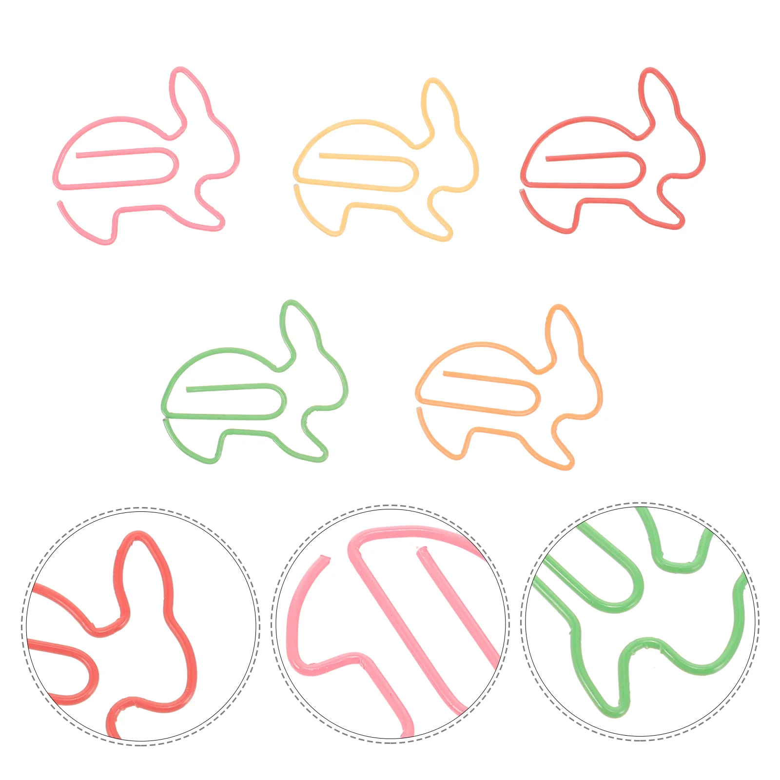 50 Pcs Rabbit Shaped Bookmark Photo Clip Note Clips Party Gift Paper Pin Binder